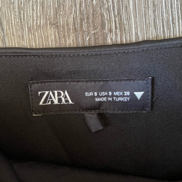 Zara Black Strapless Satin Top - Picture 2 of 5